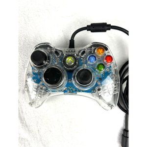Microsoft XBOX 360 Afterglow Clear Wired Controller PL-3602 + Extended Wire